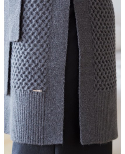 Жилет женский темно-серый меланж