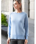 Джемпер женский голубой меланж