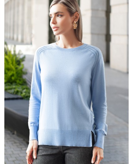 Джемпер женский голубой меланж