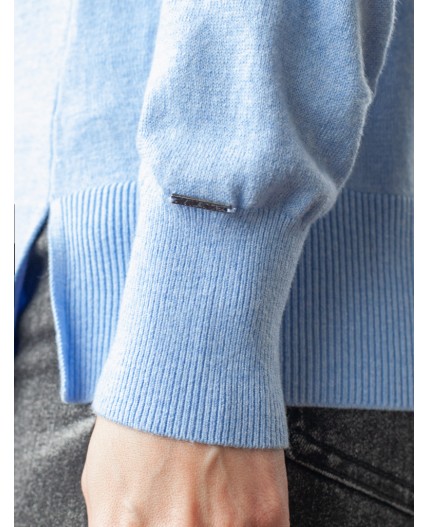 Джемпер женский голубой меланж