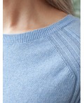 Джемпер женский голубой меланж