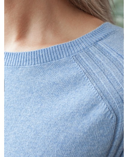 Джемпер женский голубой меланж