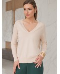 Джемпер женский бежевый меланж