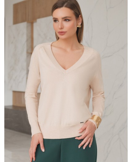 Джемпер женский бежевый меланж
