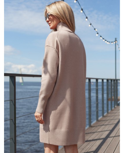 Платье вязаное женское макиато меланж