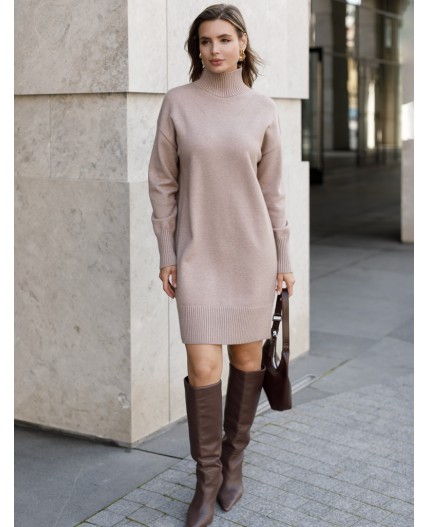 Платье вязаное женское макиато меланж