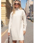 Платье вязаное женское овсяный меланж