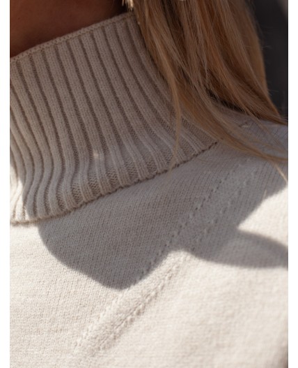 Платье вязаное женское овсяный меланж