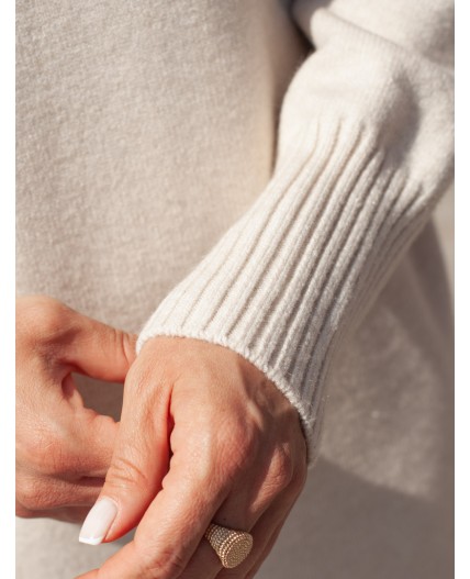 Платье вязаное женское овсяный меланж