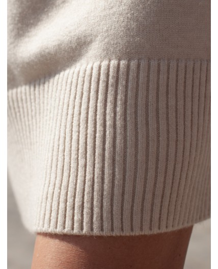 Платье вязаное женское овсяный меланж