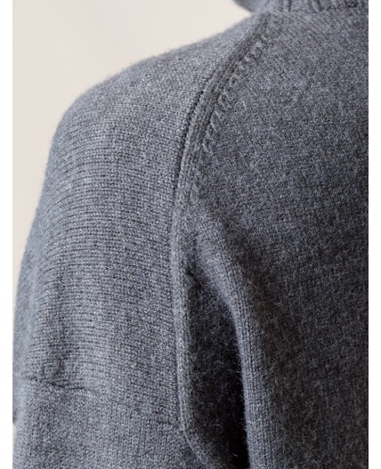 Платье вязаное женское темно-серый меланж