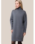 Платье вязаное женское темно-серый меланж