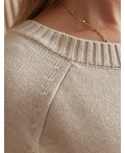 Платье вязаное женское овсяный меланж