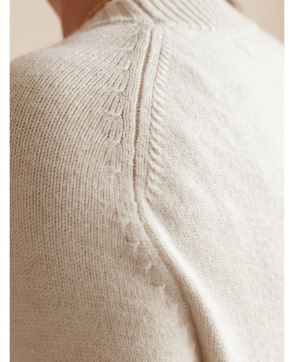 Платье вязаное женское овсяный меланж