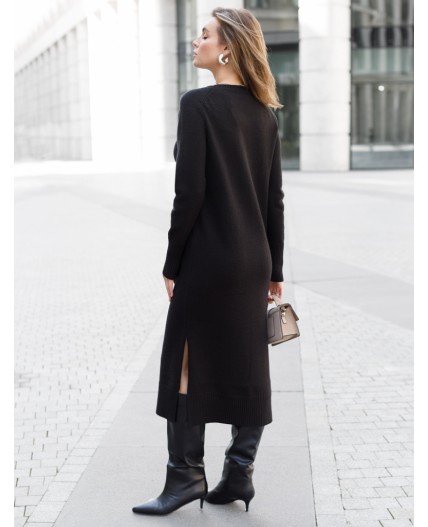 Платье вязаное женское черный