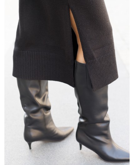 Платье вязаное женское черный