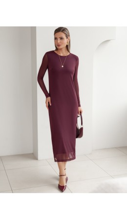 Платье женское бургунди