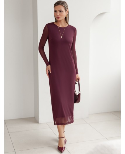 Платье женское бургунди