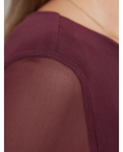 Платье женское бургунди