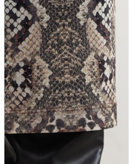 Платье женское коричневый-бежевый змея