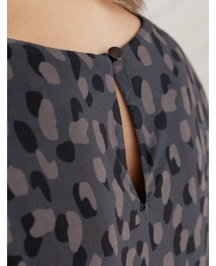 Платье женское серый-коричневый