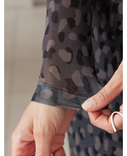 Платье женское серый-коричневый