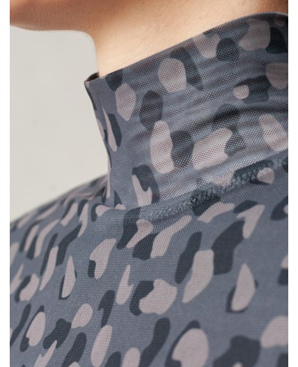 Блузка женская серый-коричневый