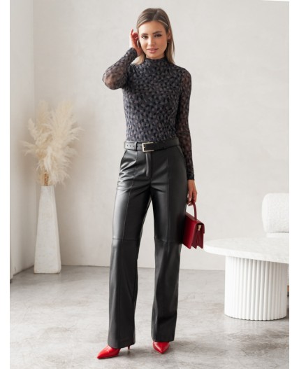 Блузка женская серый-коричневый