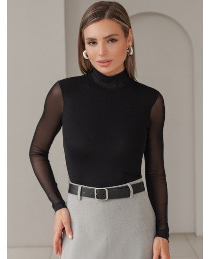 Блузка женская черный