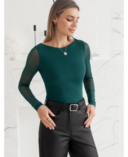 Блузка женская изумруд