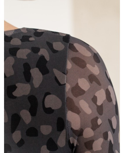 Блузка женская серый-коричневый