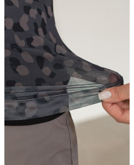 Блузка женская серый-коричневый