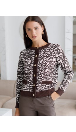 Кардиган женский кофейный