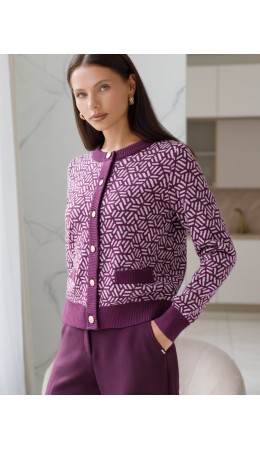 Кардиган женский пурпурный