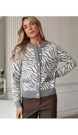 Кардиган женский серый