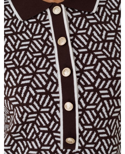 Платье вязаное женское кофейный