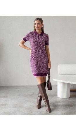 Платье вязаное женское пурпурный