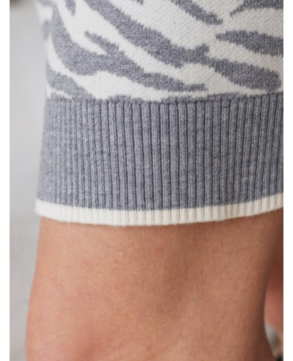 Платье вязаное женское серый