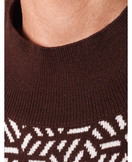 Платье вязаное женское кофейный