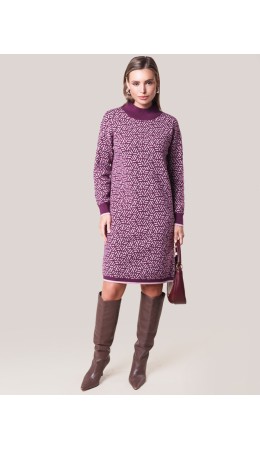 Платье вязаное женское пурпурный