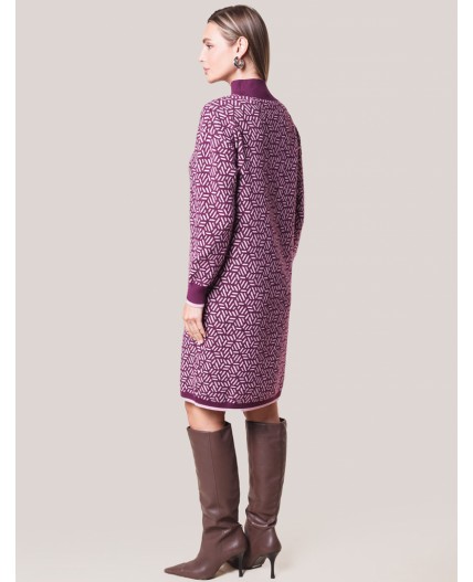 Платье вязаное женское пурпурный
