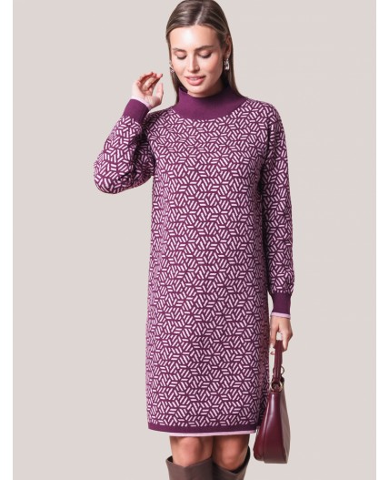 Платье вязаное женское пурпурный