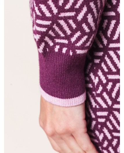 Платье вязаное женское пурпурный