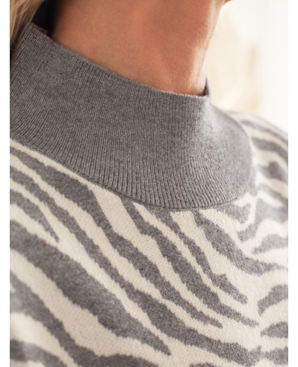 Платье вязаное женское серый