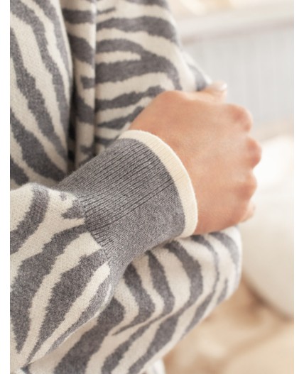 Платье вязаное женское серый