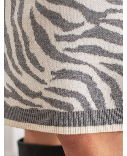 Платье вязаное женское серый