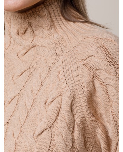 Свитер женский светло-бежевый меланж
