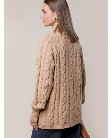 Свитер женский светло-бежевый меланж