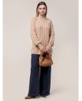 Свитер женский светло-бежевый меланж