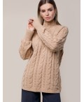 Свитер женский светло-бежевый меланж